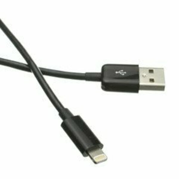 Swe-Tech 3C Apple Lightning Authorized Black iPhone, iPad, iPod USB Charge and Sync Cable, 3 foot FWT10U2-05103BK